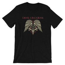 Load image into Gallery viewer, Devil&#39;s Backbone Skull and Wings Short-Sleeve Unisex T-Shirt